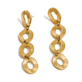 Geometric earrings in gold-plated stainless steel.