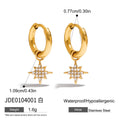 Cherry Star Cross Earrings — Stainless Steel · PS290