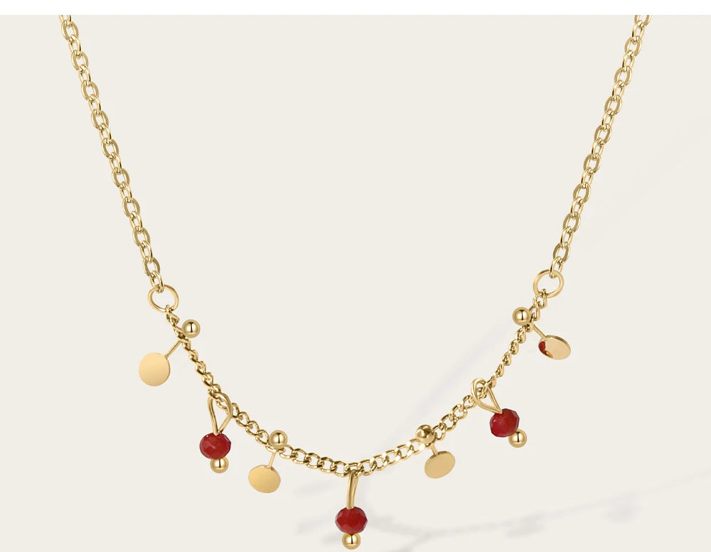Chain Splice Charm Necklace — 316L Stainless Steel · PS418