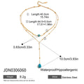 Turquoise CZ Layered Necklace — Stainless Steel · PS351