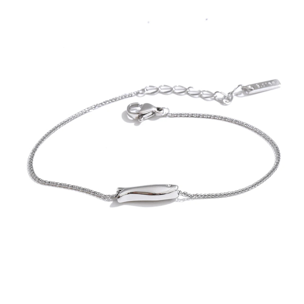 Cubic Zirconia Geometric Chain Bracelet — Gold-Plated Stainless Steel with Cubic Zirconia · PS1757