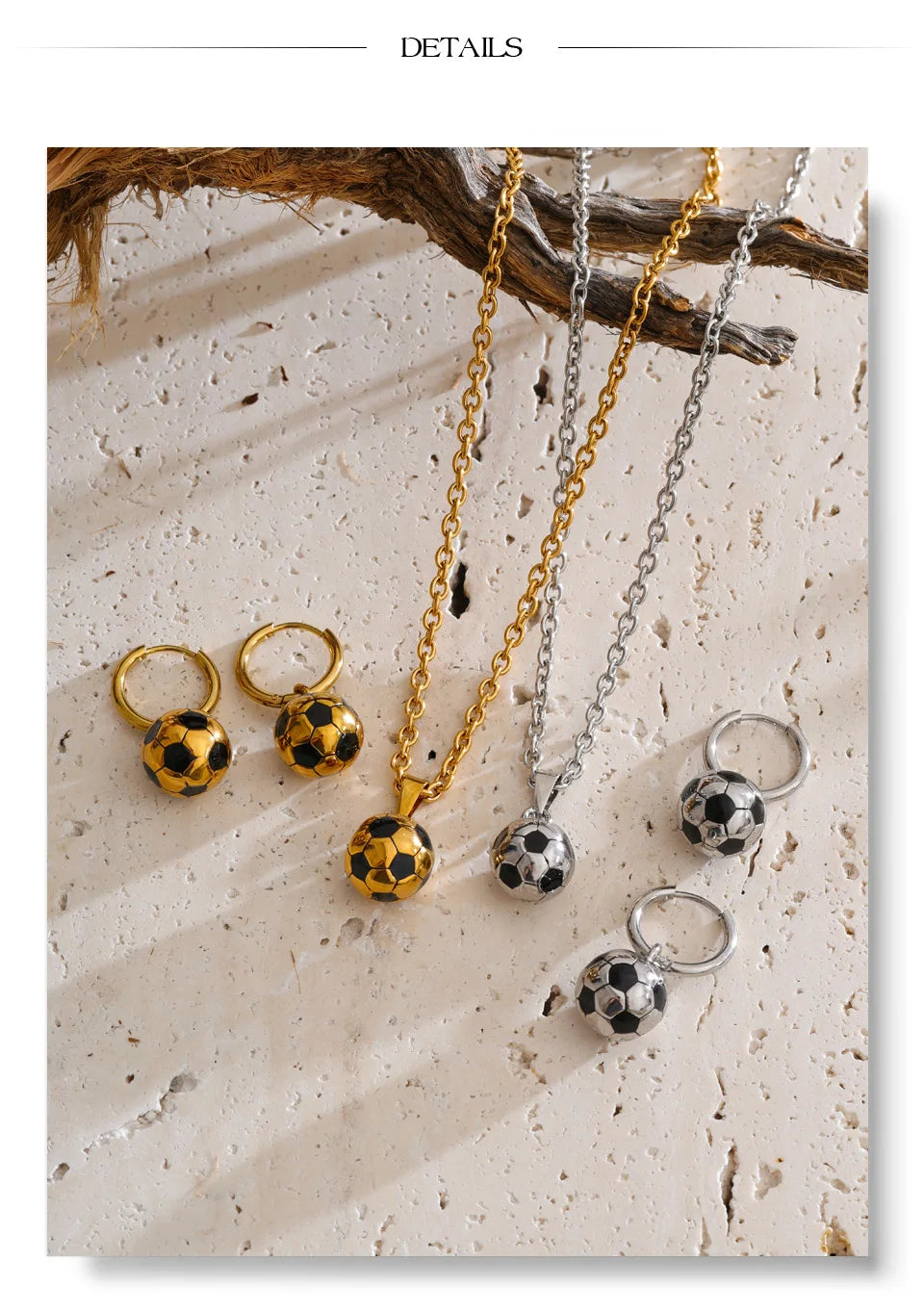 Enamel Geometric Earrings — Gold-Plated Stainless Steel with Enamel · PS1439