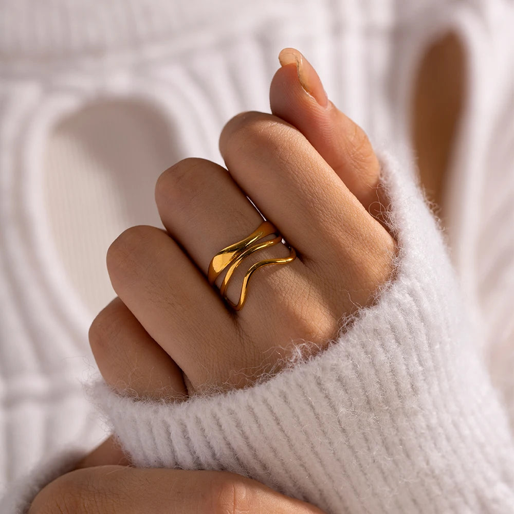 Statement Ring Stack — Stainless Steel · PS255