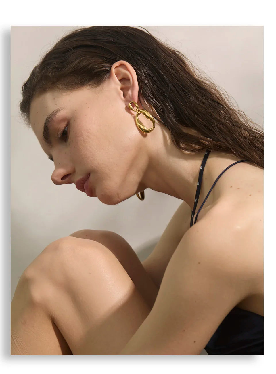 Geometric Earrings — 18K Gold-Plated Stainless Steel · PS1738