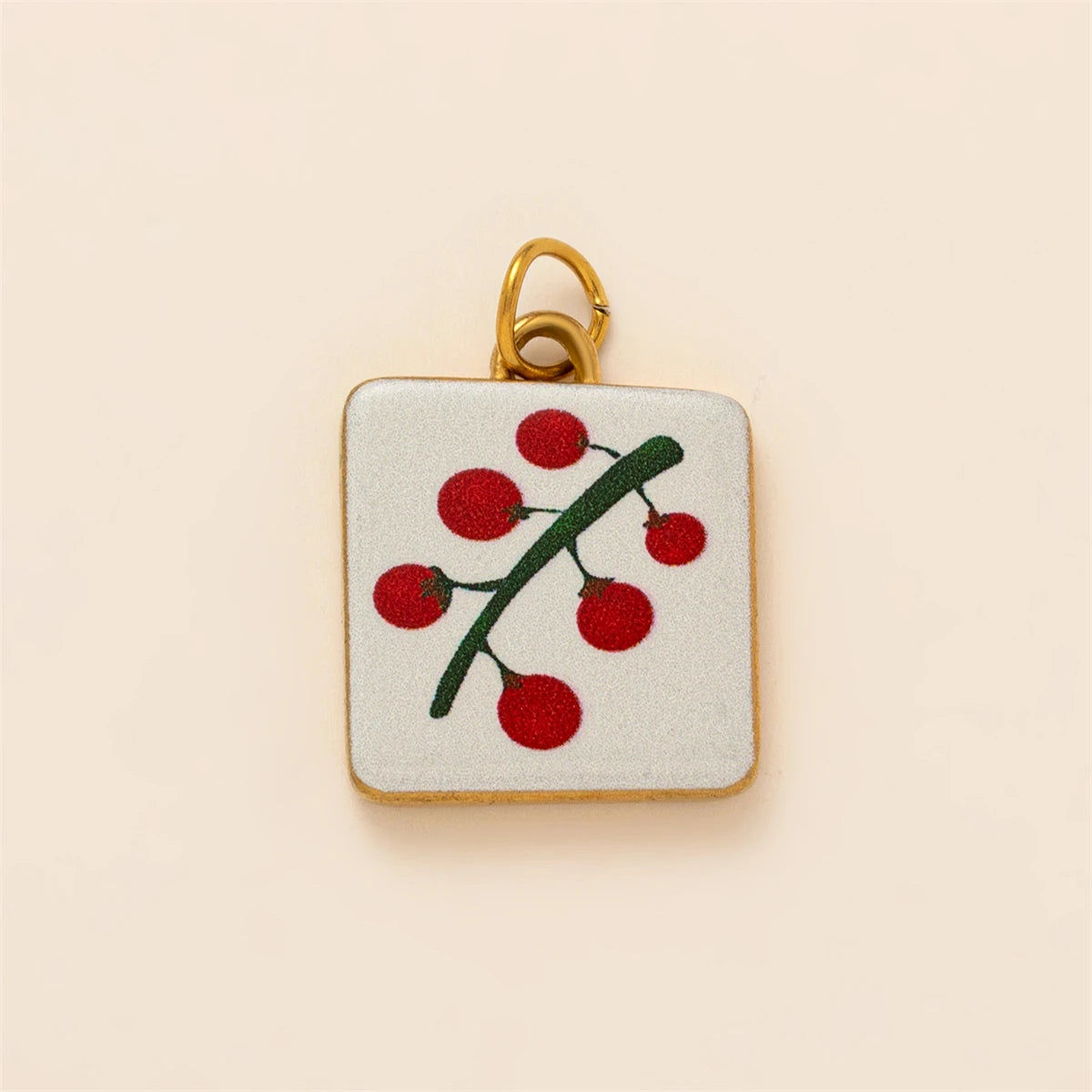 【DIY Pendant】Stainless Steel Floral & Fruit Charm Pendant - PS007