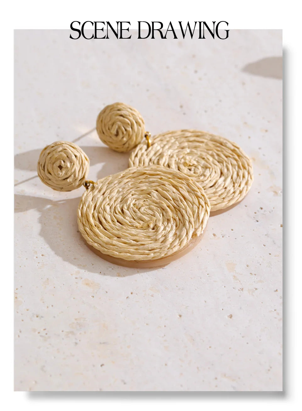 Green star earrings in gold-plated stainless steel.