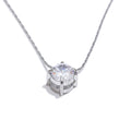 Cubic zirconia geometric necklace in gold-plated stainless steel with cubic zirconia.