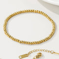 Beaded Charms Round Bead Charm Bracelet — 316L Stainless Steel · PS406
