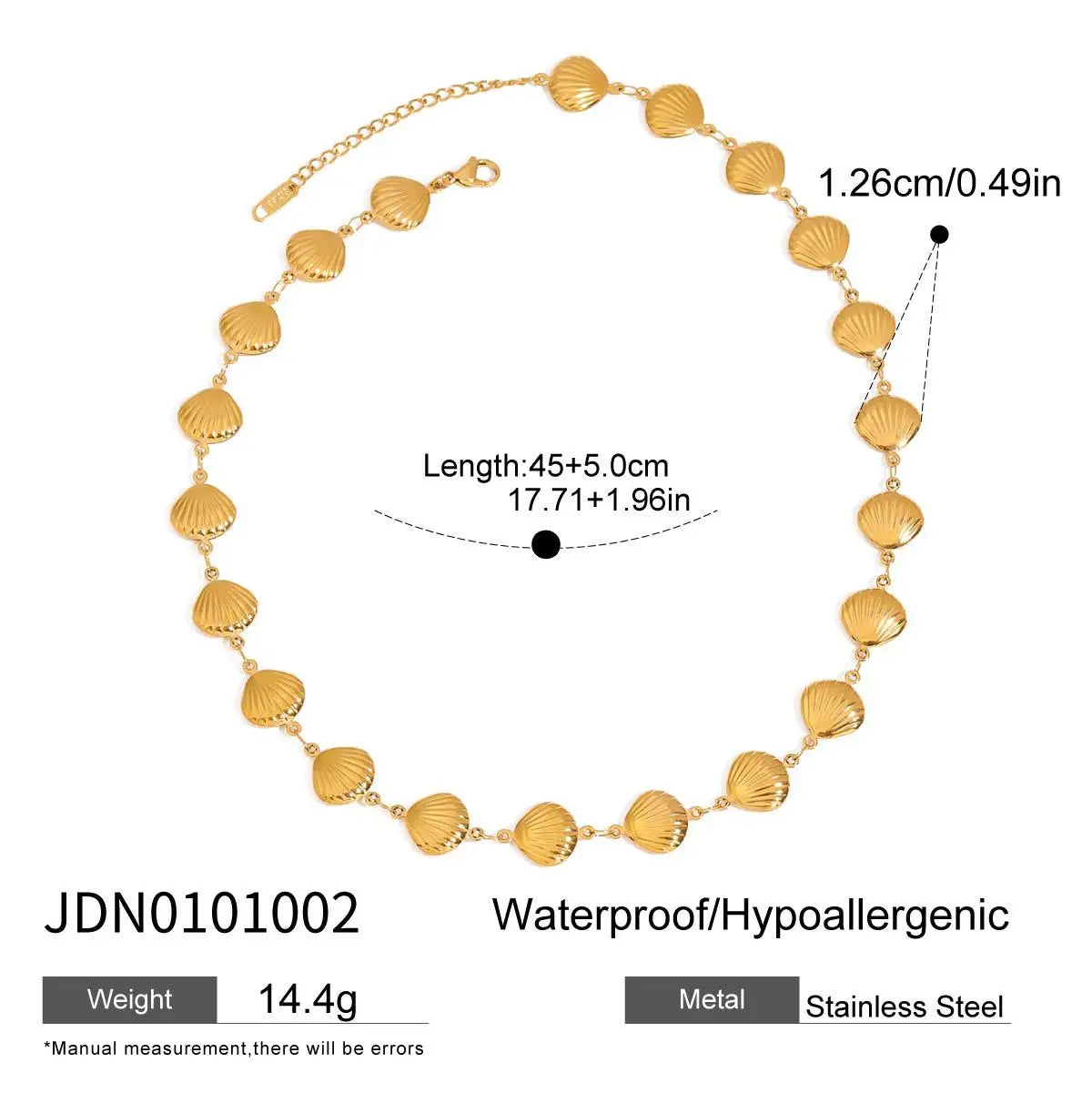 Ocean Bead Layered Necklace — Stainless Steel · PS162