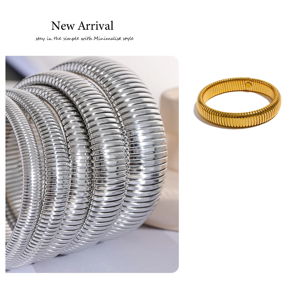 Geometric Bracelet — Gold-Plated Stainless Steel · PS1968