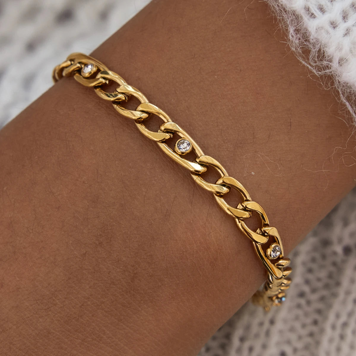 Cross Chain Bracelet — Stainless Steel · PS297