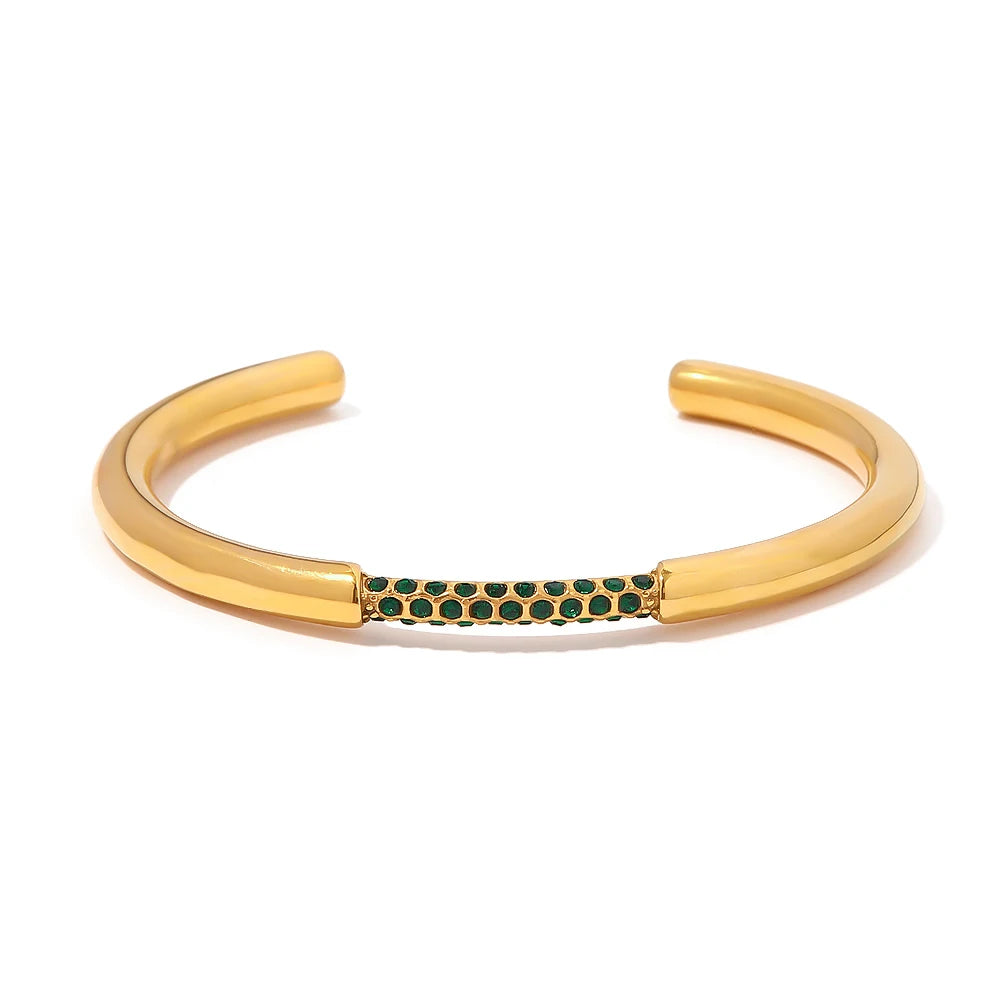 Wide Cuff Open Bracelet — Stainless Steel · PS380