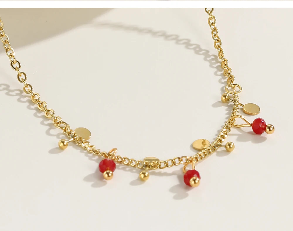 Chain Splice Charm Necklace — 316L Stainless Steel · PS418