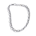Geometric chain necklace in gold-plated stainless steel.