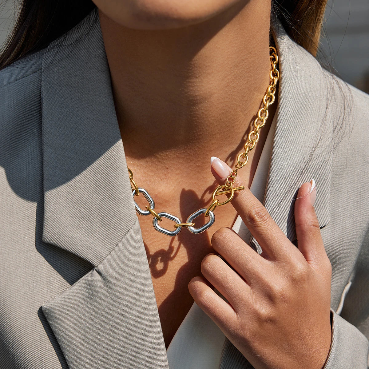 Chunky Chain Necklace — Stainless Steel · PS180