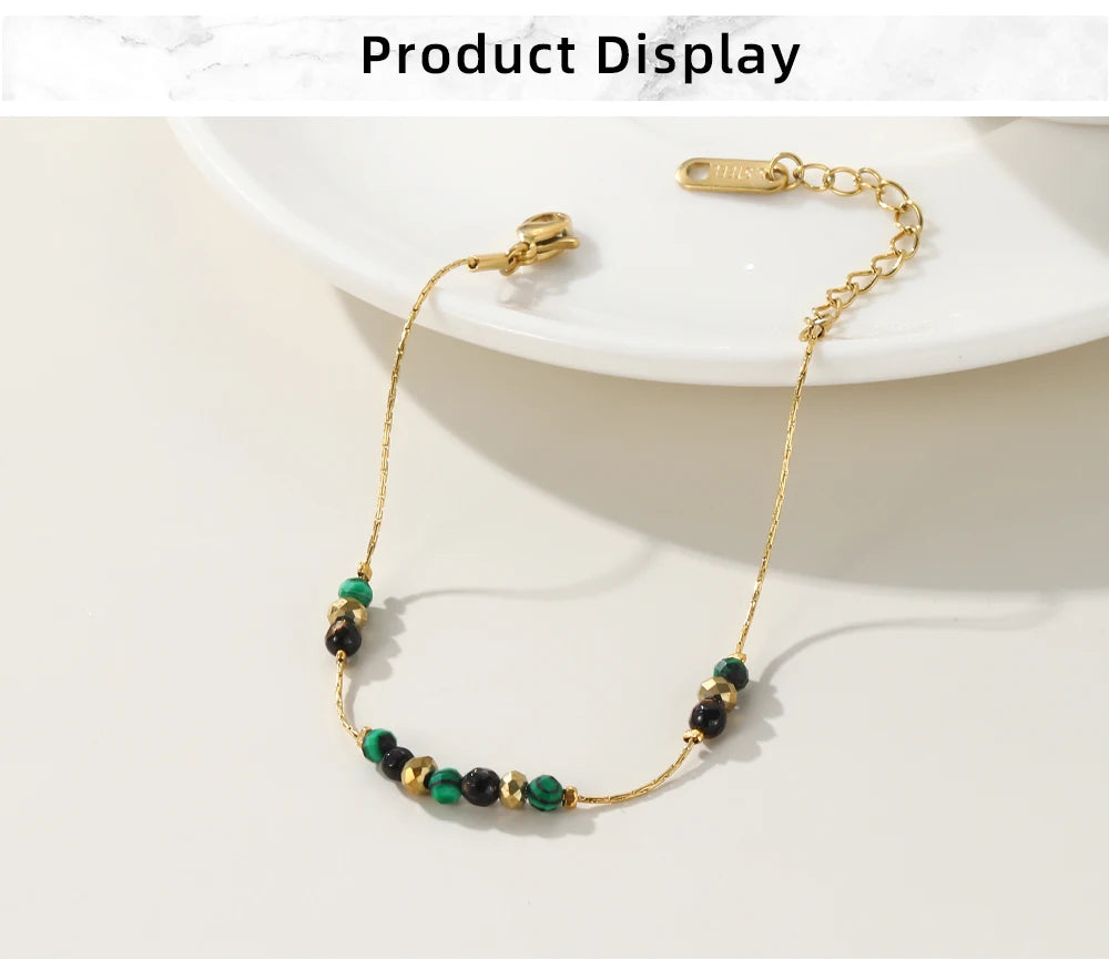 Beaded Chain Bracelet — 316L Stainless Steel · PS439