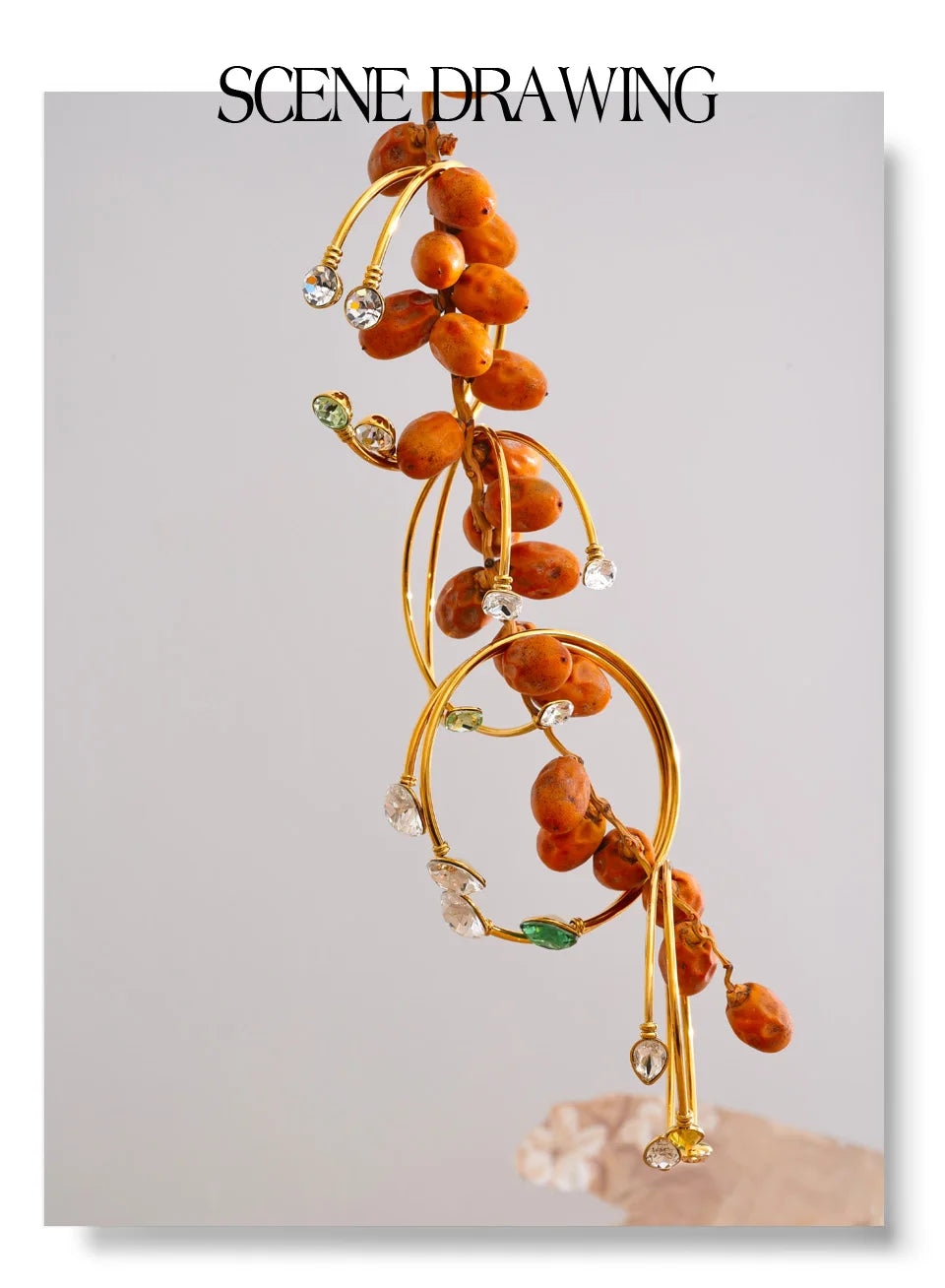 Crystal Geometric Bracelet — Gold-Plated Stainless Steel with Crystal · PS1121