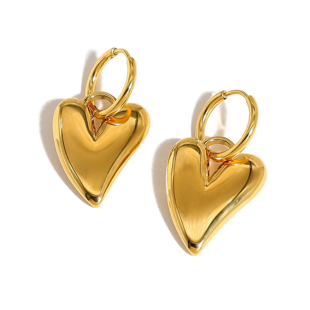 Irregular Heart Pendant Necklace — 316L Stainless Steel · PS409