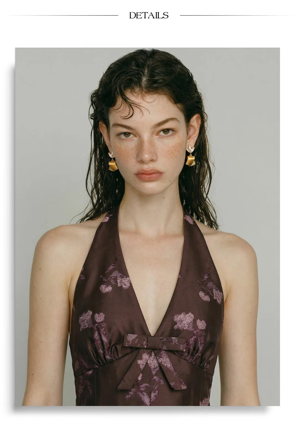 Cubic Zirconia Flower Geometric Earrings — Gold-Plated Stainless Steel with Cubic Zirconia · PS1209
