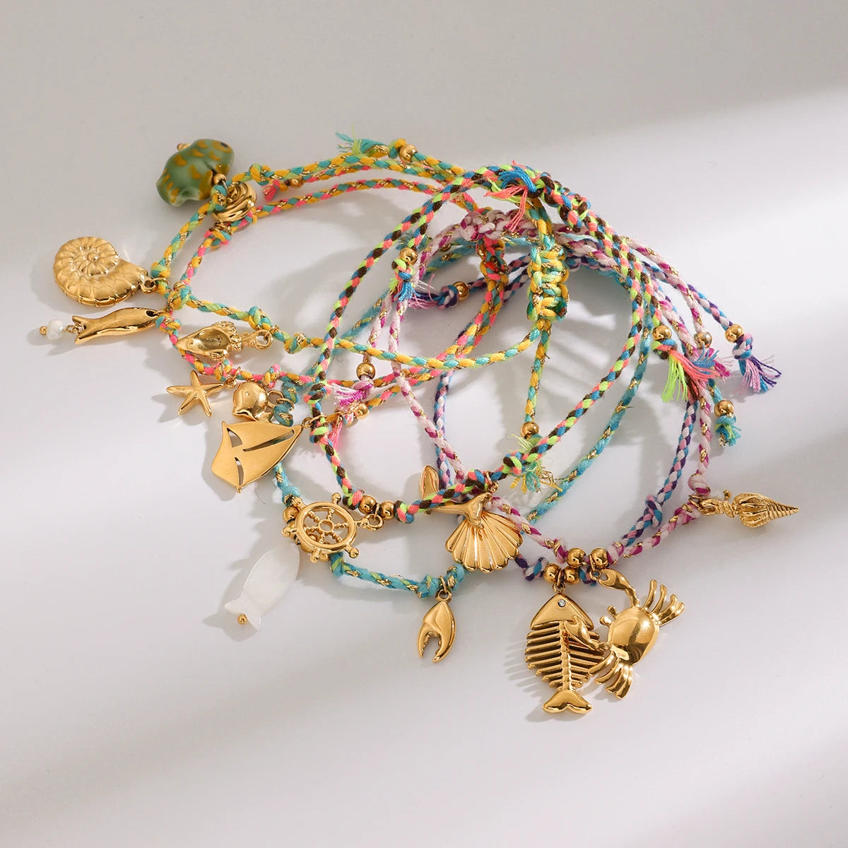 Sea Star Rope Bracelet — Stainless Steel · PS341