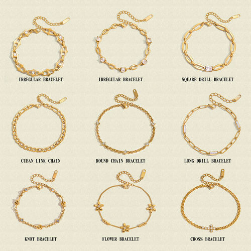 Cross Chain Bracelet — Stainless Steel
