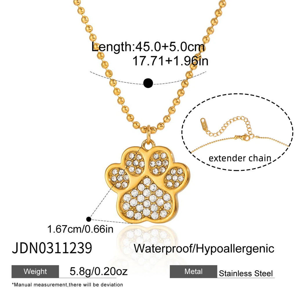 Pet Hug Pendant Necklace — Stainless Steel · PS338