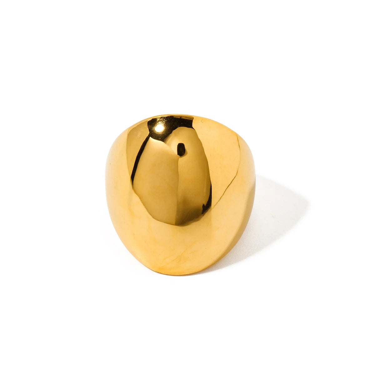 Waterdrop Geometric Ring — Stainless Steel · PS373