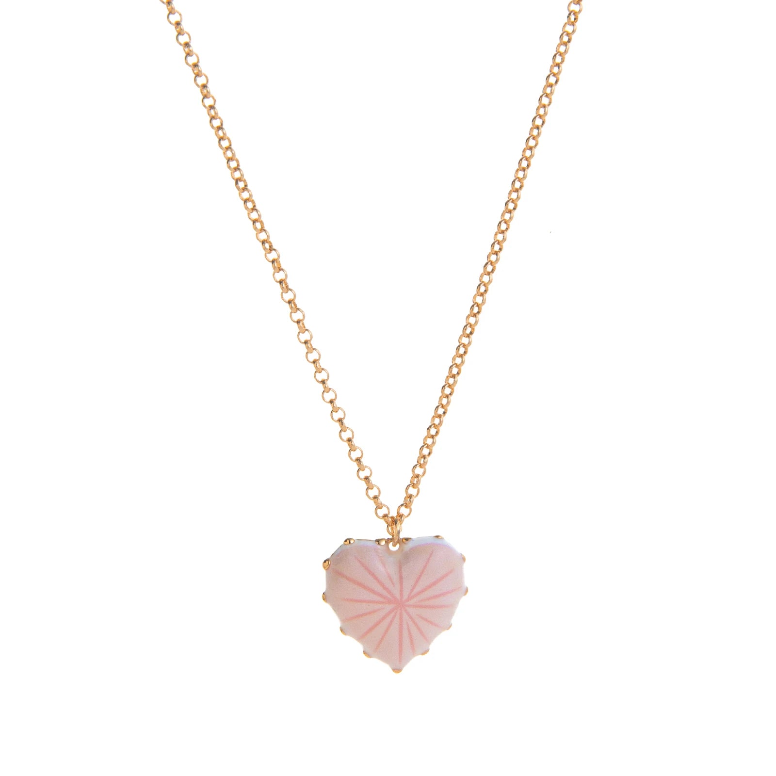 Ins style versatile oil dripping love design pendant collarbone chain small fresh jewelry women's gold plating