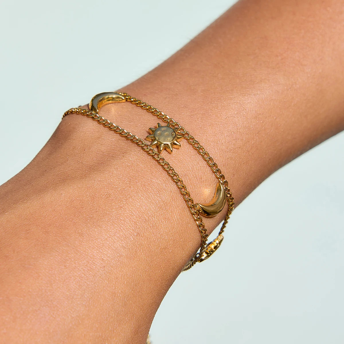 Sun Moon Bracelet — Stainless Steel · PS347