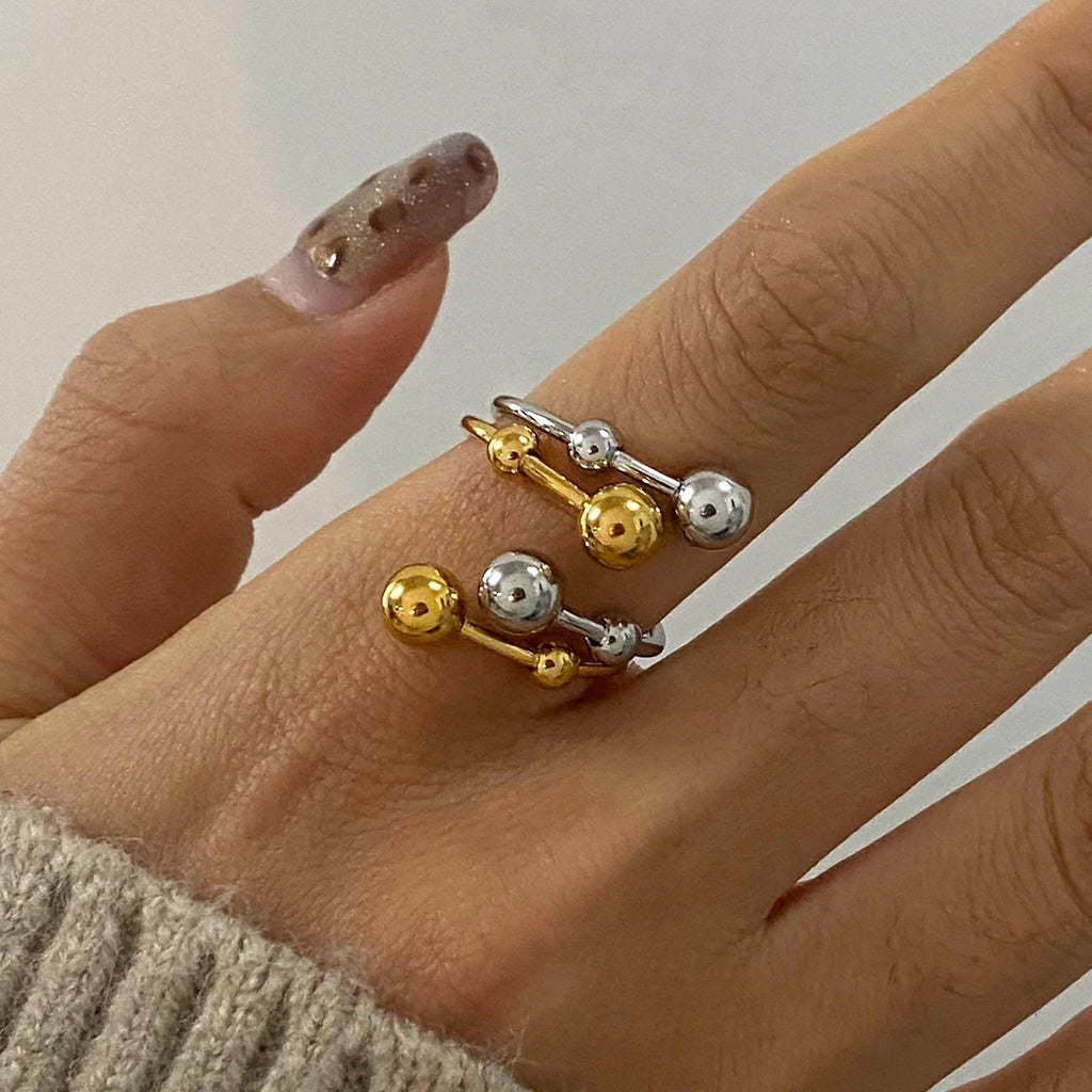 Mixed Ball Bead Ring — Stainless Steel · PS326