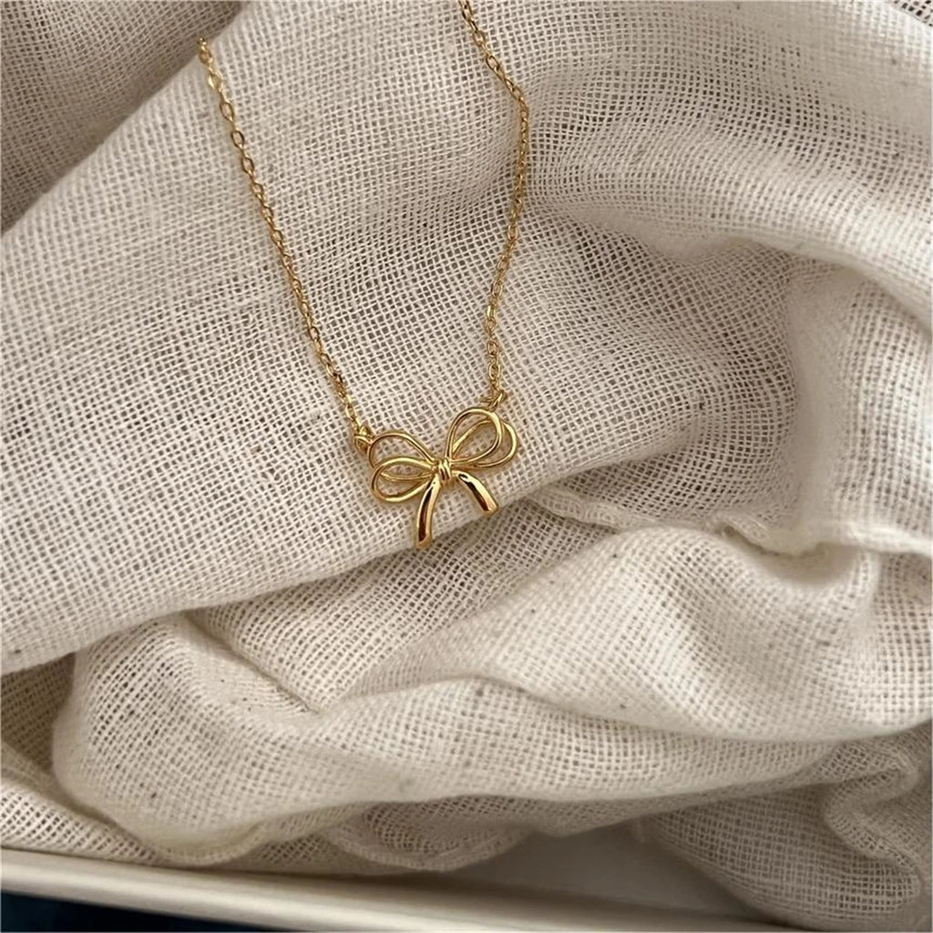 O-shaped sweet women's necklace copper plated gold