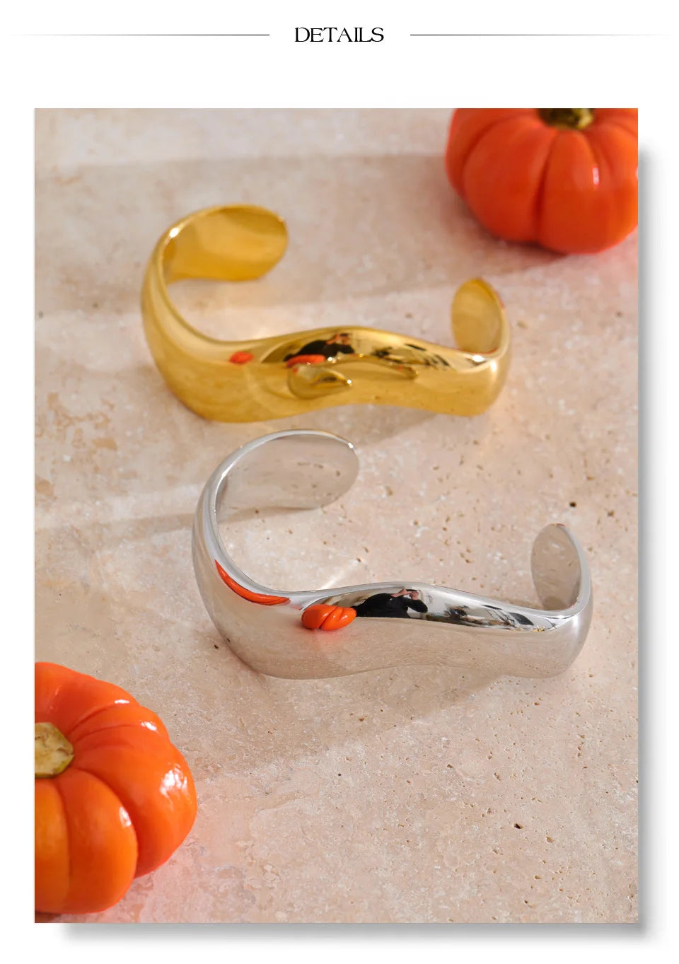 Minimalist Geometric Bracelet — Gold-Plated Stainless Steel · PS1688