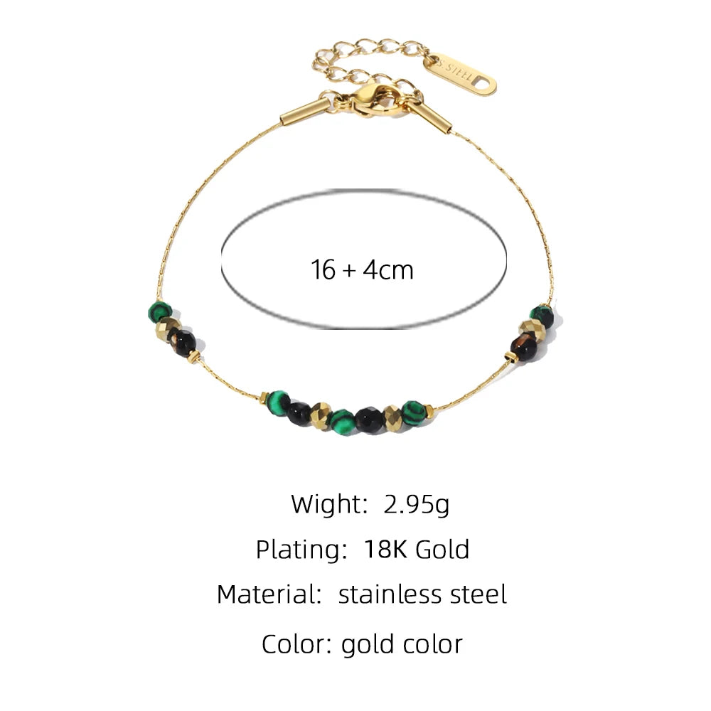 Beaded Chain Bracelet — 316L Stainless Steel · PS439