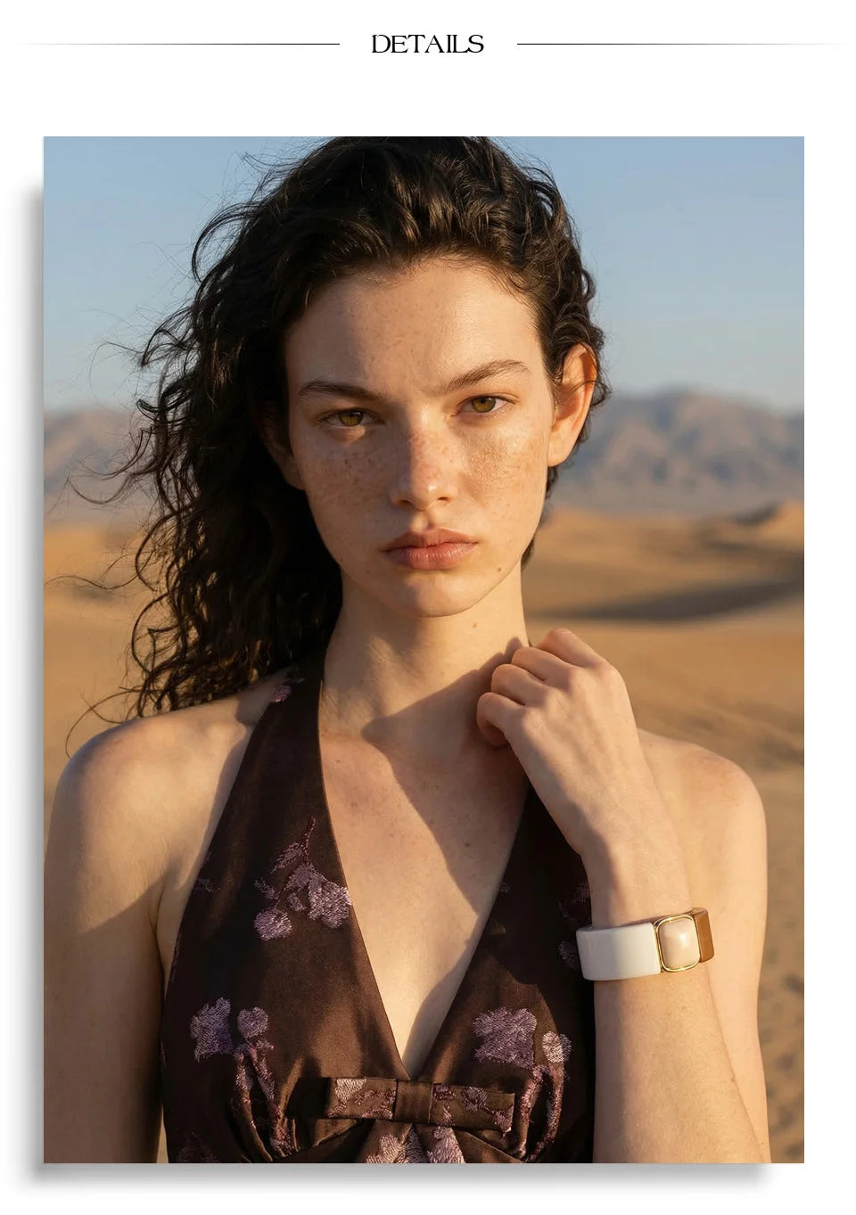 Resin Acrylic Geometric Bracelet — Gold-Plated Stainless Steel with Resin and Acrylic · PS1651
