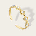 Floral Zircon Ring — 316L Stainless Steel · PS432