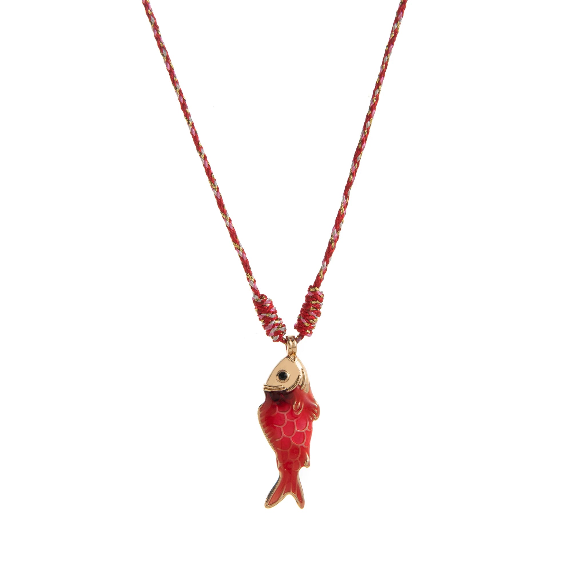 Fashionable and trendy colorful rope necklace ocean fish high-quality colorful stainless steel pendant necklace