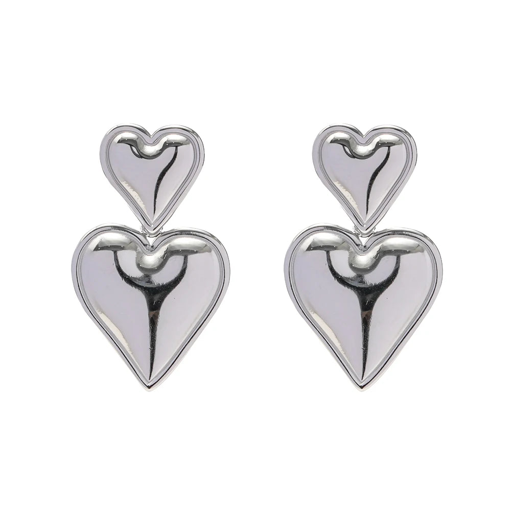 Heart Smooth Earrings — Stainless Steel · PS317