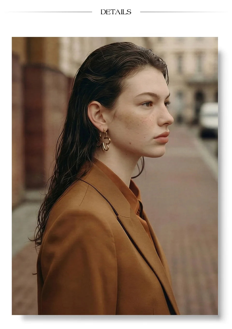 Flower Minimalist Earrings — Gold-Plated Stainless Steel · PS1296