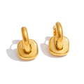 Geometric earrings in gold-plated stainless steel.
