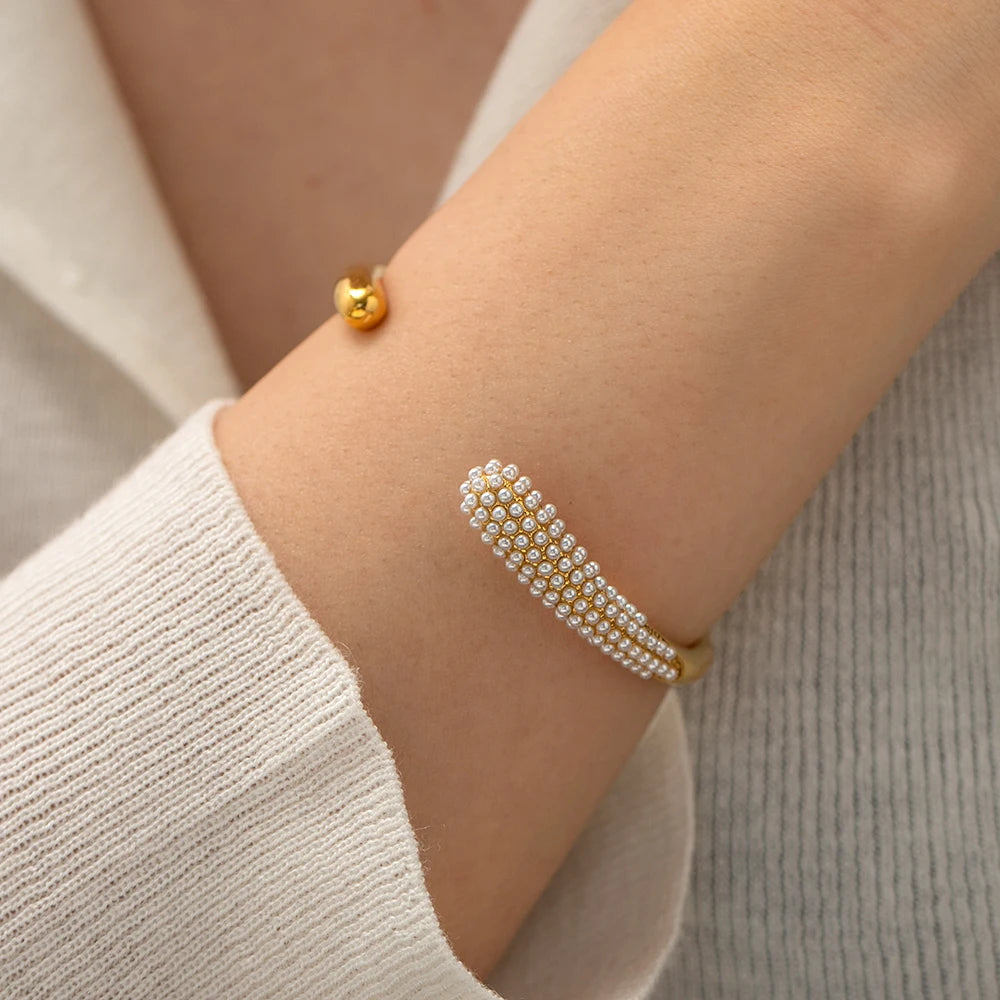 Wide Cuff Open Bracelet — Stainless Steel · PS380