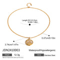 Hollow Eye CZ Pendant Necklace — Stainless Steel · PS318