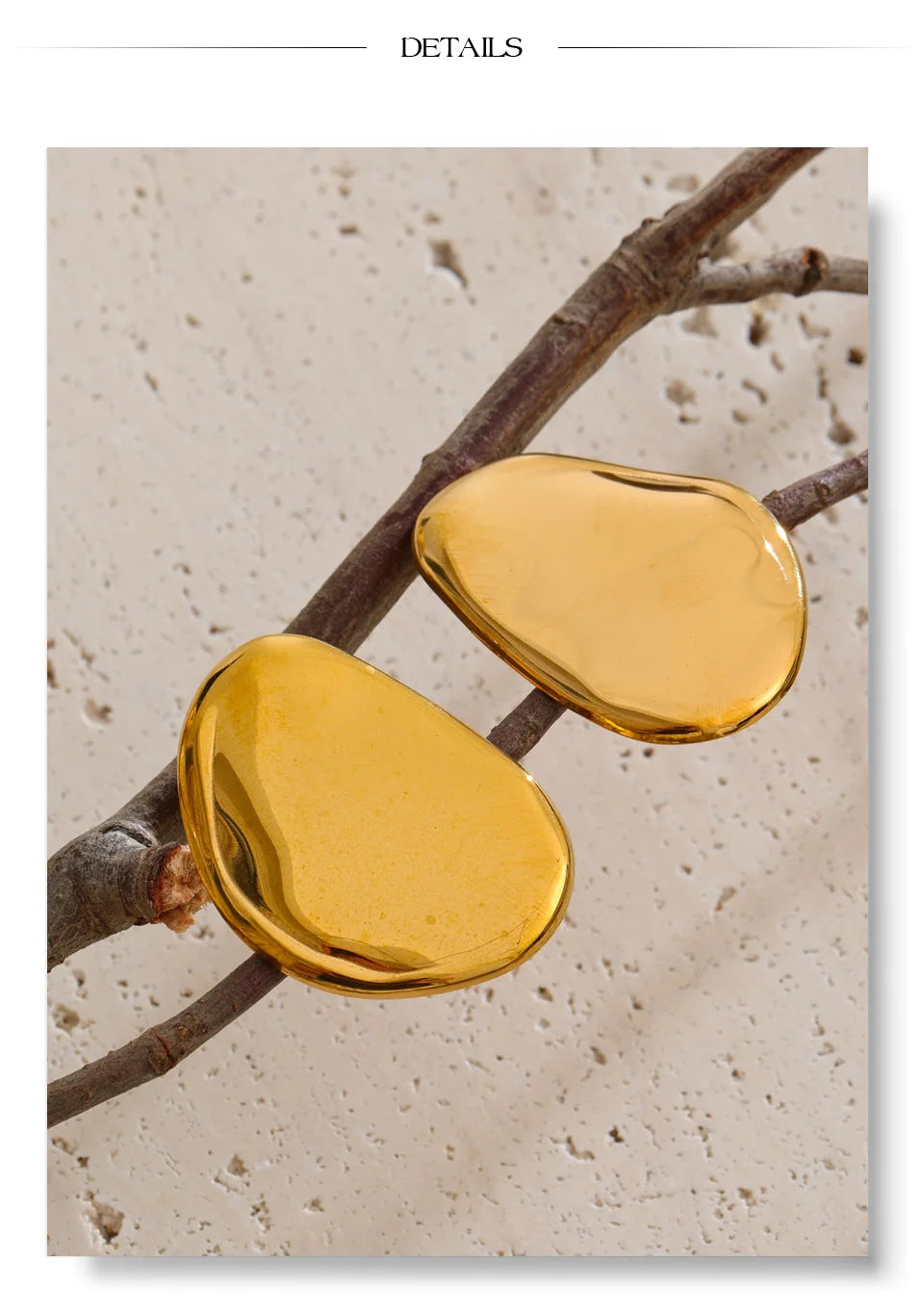 Geometric Earrings — Gold-Plated Stainless Steel · PS1530