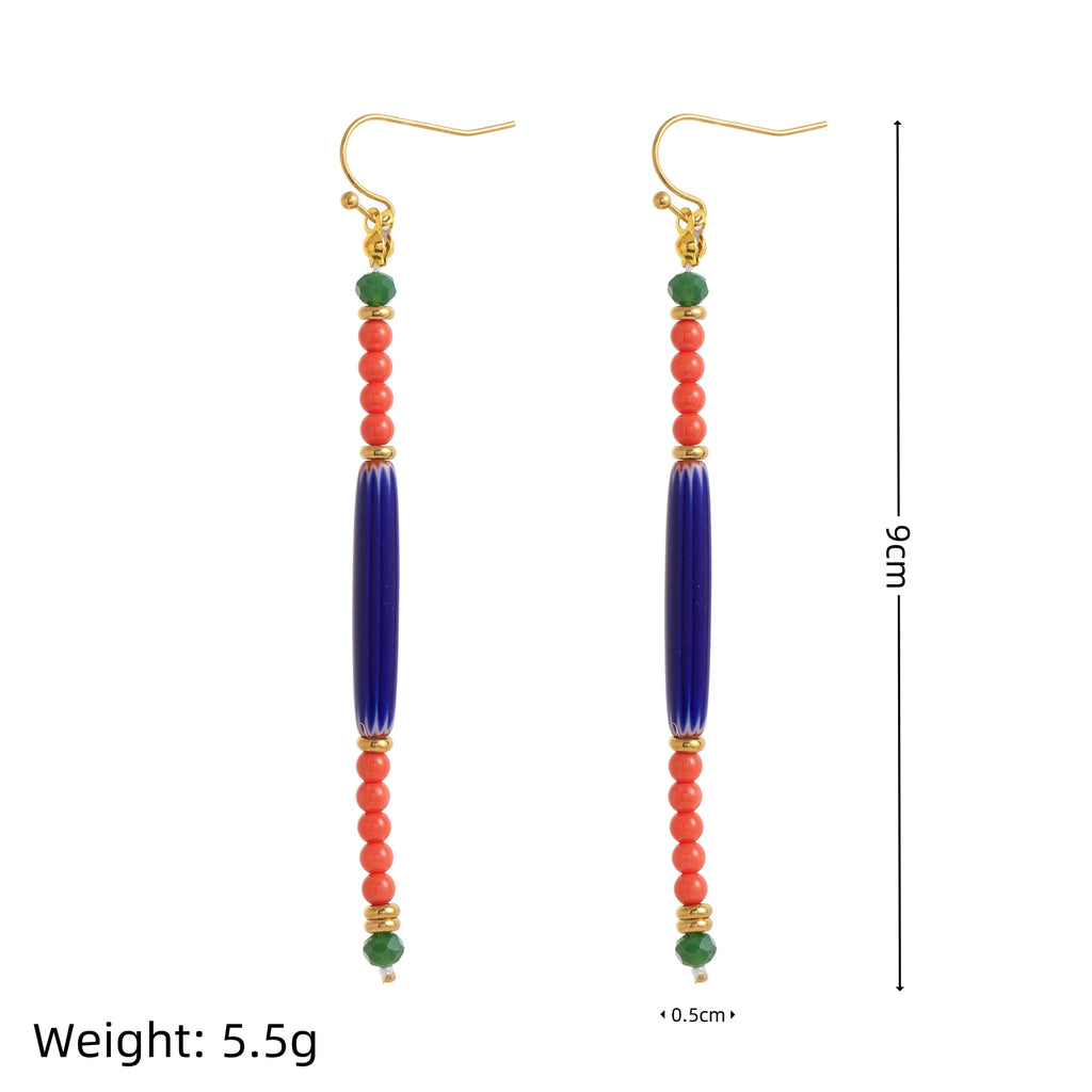 Stainless steel fashionable small fish plated with 18k gold, niche ins style earrings with color retention