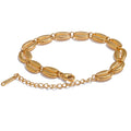 Shell Geometric Bracelet — 18K Gold-Plated Stainless Steel with Shell · PS2299