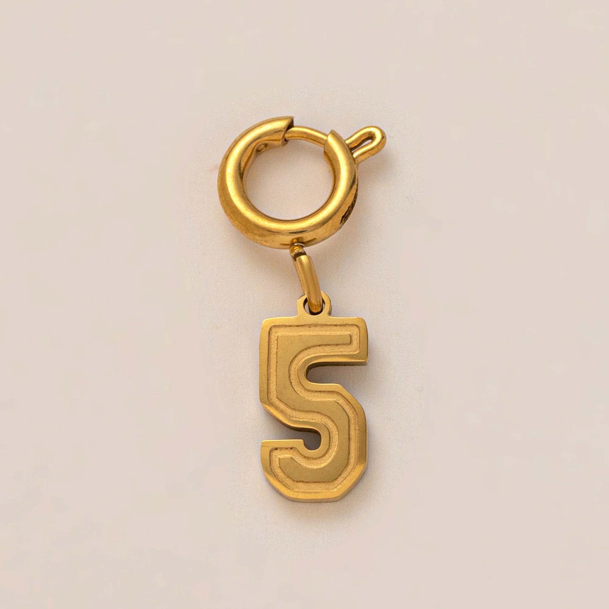 【DIY Pendant】Stainless Steel Number Charm Pendant - PS019