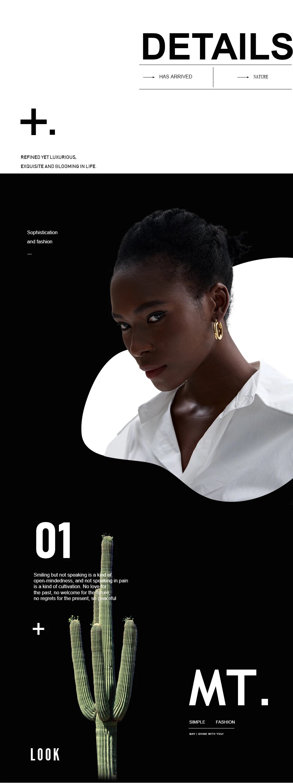 Geometric earrings in gold-plated 316L stainless steel.