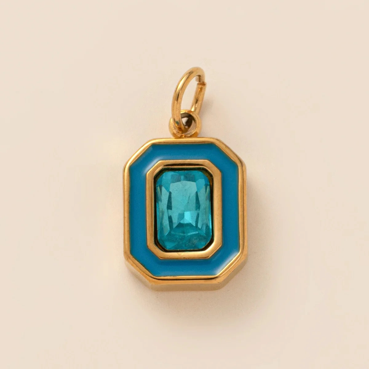 【DIY Pendant】Stainless Steel Birthstone Charm Pendant - PS008