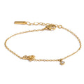 Cubic Zirconia Chain Bracelet — Gold-Plated Stainless Steel with Cubic Zirconia · PS1125