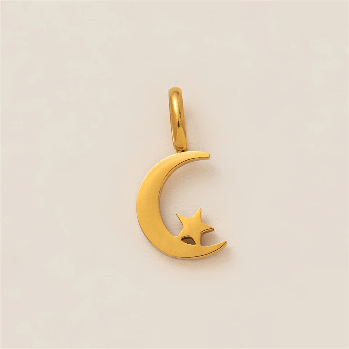 【DIY Pendant】Gold Plated Copper & Stainless Steel Celestial Charm Pendant - PC014