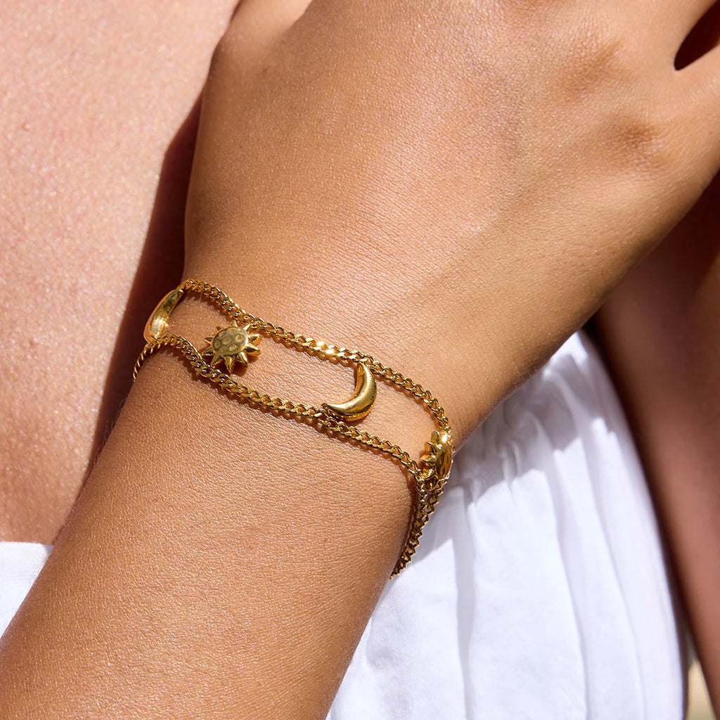 Sun Moon Bracelet — Stainless Steel · PS347